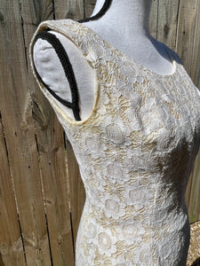 Vintage 1960s Mr. Frank lace wiggle dress with matching jacket