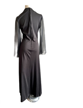 Load image into Gallery viewer, Vintage Black &amp; White Bell Sleeve Maxi
