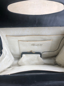 Vintage Black Patent Leather Palizzio New York Box bag