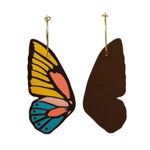 Load image into Gallery viewer, Retro 70s Butterfly Wing Earrings
