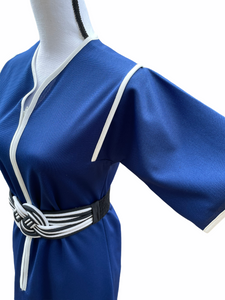 Vintage Mod Navy Zip Front Dress