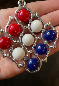 Sarah Coventry Red White and Blue Necklace