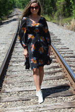Load image into Gallery viewer, Vintage 60s Black Chiffon Dress
