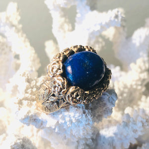 Lapis Lazuli Vintage Turkish Ring