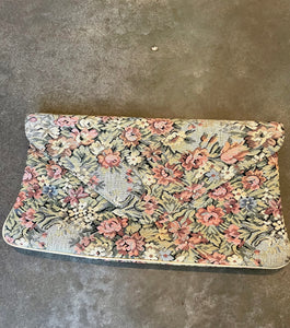 Vintage Tapestry Envelope Clutch