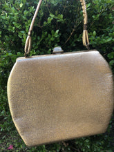 Load image into Gallery viewer, Vintage Mod Metallic Gold Handbag
