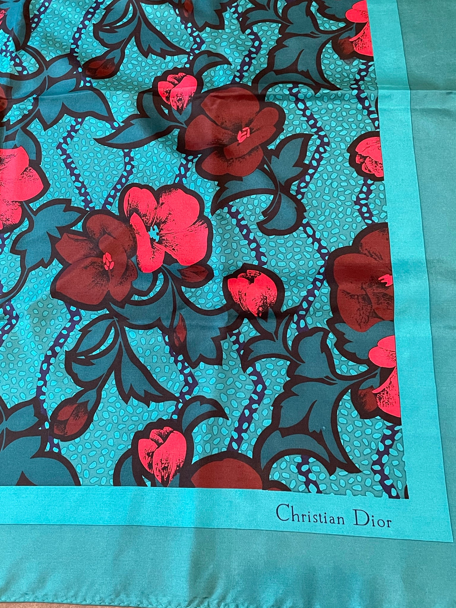 vintage Christian Dior silk scarf, ON SLOWNESS